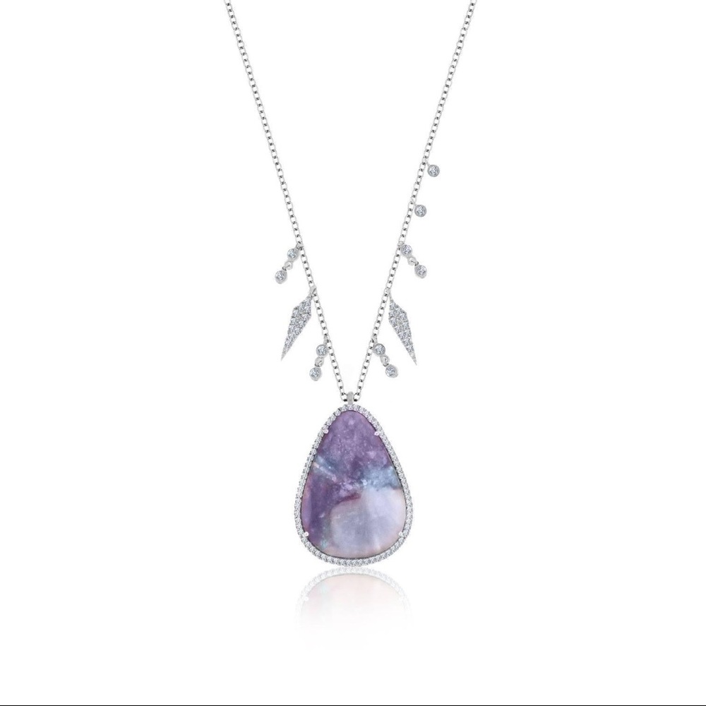 Meira T Paraiba tourmaline necklace white gold